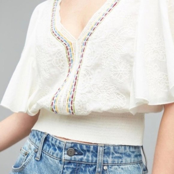 Anthropologie Floreat Aviana Embroidered Top - Picture 1 of 8